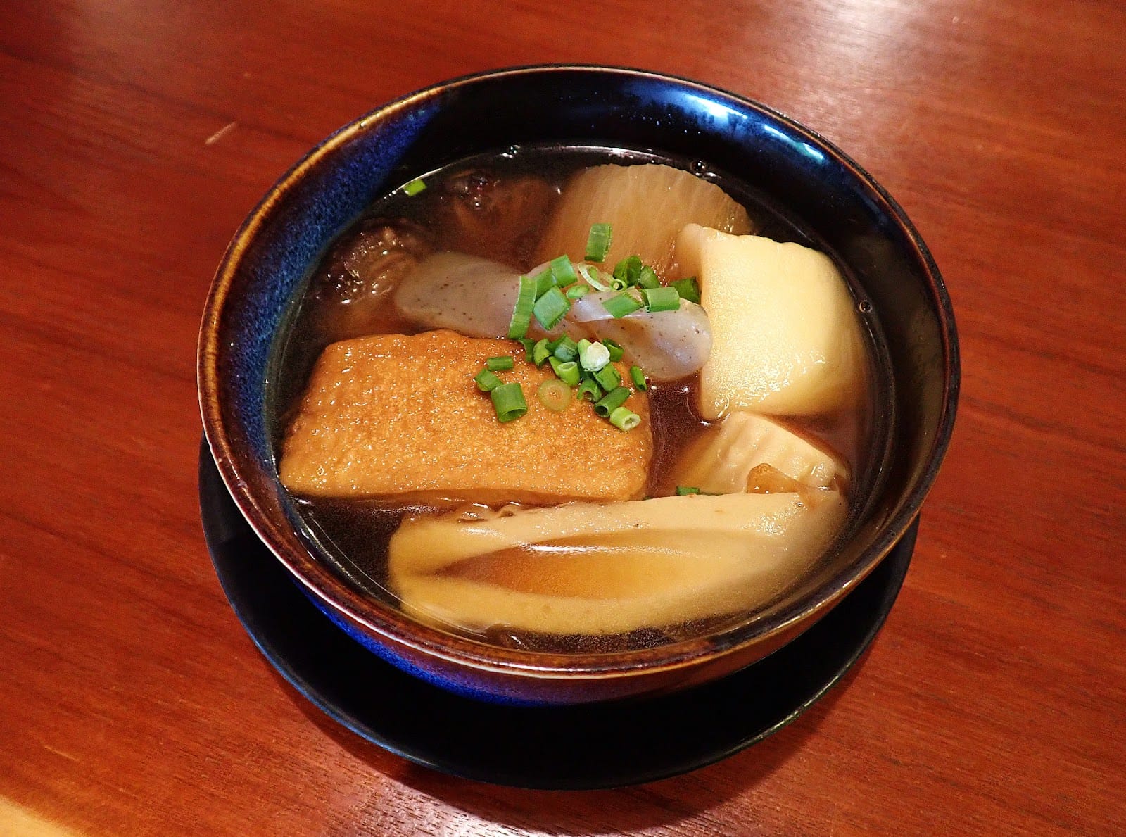 Oden hotpot bowl with daikon, konjac and tofu at Hanabi Robata Izakaya Mount Austin